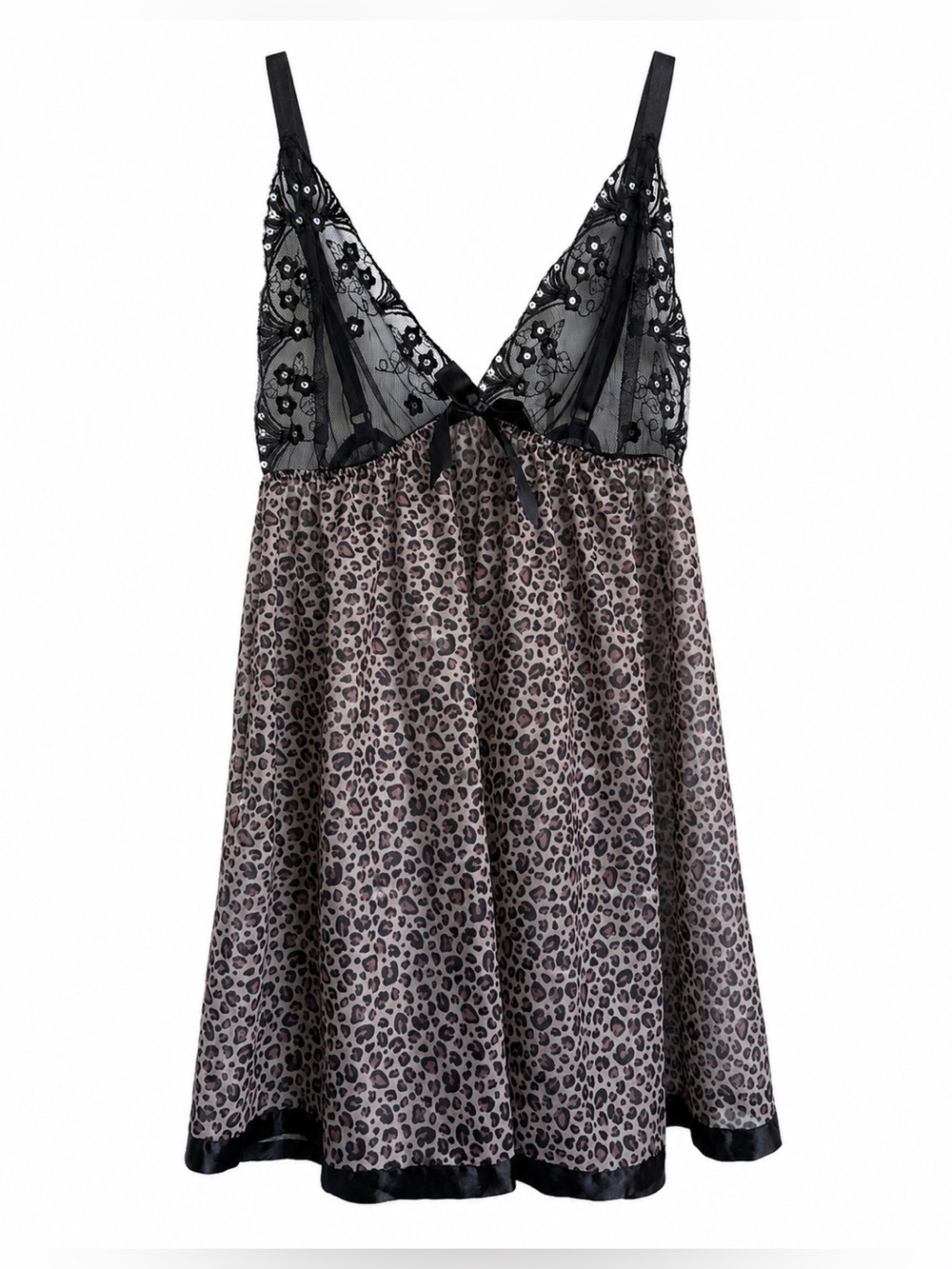 leopard print babydoll mini dress 🐆